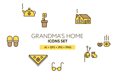 Grandma's Home Icon Set