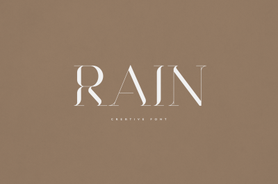 Rain creative font