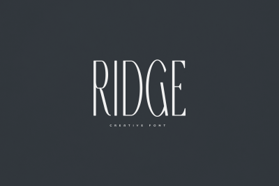 Ridge creative font