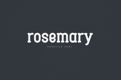 Rosemary creative font