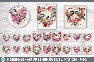 Valentines Chickadee Air Freshener | Sublimation Designs Bundle