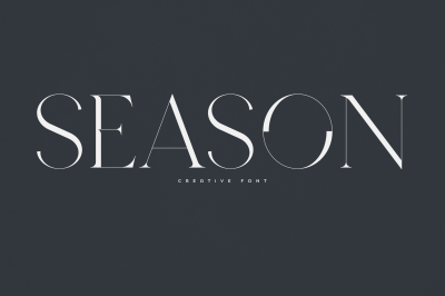 Season creative font
