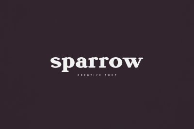 Sparrow creative font