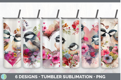 Valentines Chickadee Tumbler Sublimation Bundle