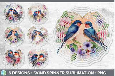 Valentines Barn Swallow Wind Spinner | Sublimation Designs Bundle