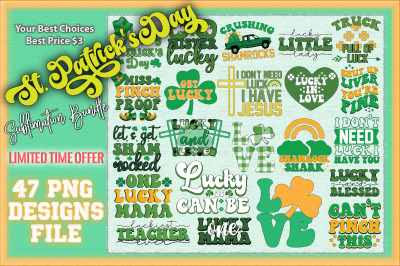 St. Patrick&#039;s Day Sublimation Bundle/47 Designs