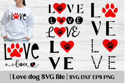 Dog paws love SVG | Dog paws SVG