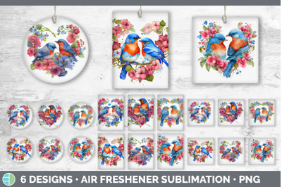 Valentines Bluebird Air Freshener | Sublimation Designs Bundle