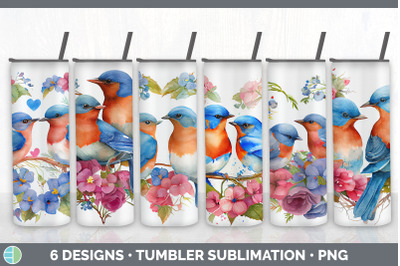 Valentines Bluebird Tumbler Sublimation Bundle