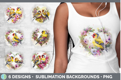 Valentines Goldfinch Background | Grunge Sublimation Backgrounds