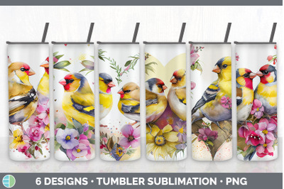 Valentines Goldfinch Tumbler Sublimation Bundle