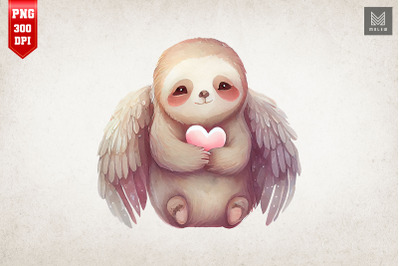 Cute Angel Sloth Valentine&amp;&23;039;s Day 3