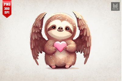 Cute Angel Sloth Valentine&amp;&23;039;s Day 4