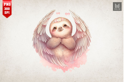 Cute Angel Sloth Valentine&amp;&23;039;s Day 5