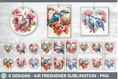 Valentines Nuthatch Air Freshener | Sublimation Designs Bundle