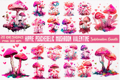 Hippie Psychedelic Mushroom Valentine Bundle