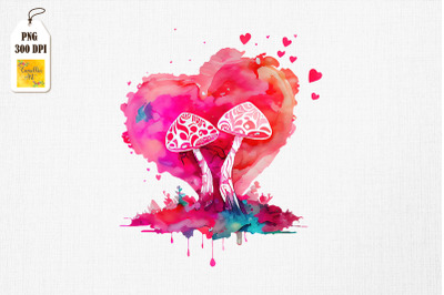 Hippie Psychedelic Mushroom Valentine 13