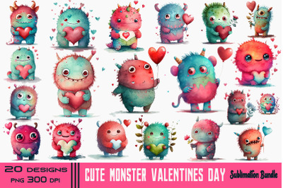 Cute Monster Valentine&#039;s Day Bundle