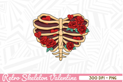 Heart shaped Skeleton Rose Floral