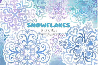 Snowflakes Clipart - PNG Files