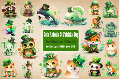 Cute Animals St Patricks Day Bundle-