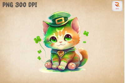 Cute Cat Saint Patrick&#039;s Day