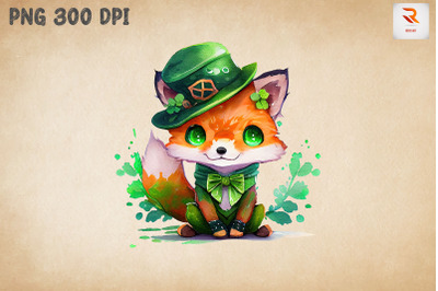 Cute Fox Saint Patrick&#039;s Day