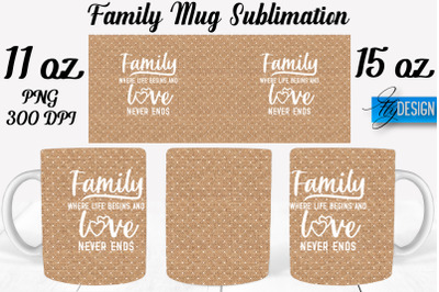 Family Mug Sublimation | Coffee 11 Oz | 15 Oz Mug Sublimation