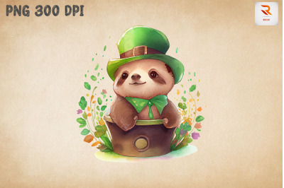 Cute Sloth Saint Patrick&#039;s Day