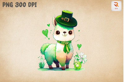 Cute Llama Saint Patrick&#039;s Day