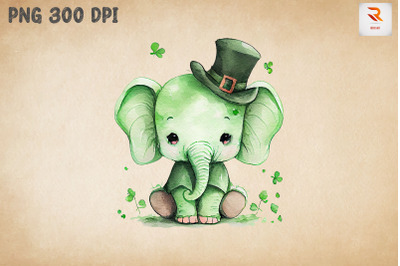 Cute Elephant Saint Patrick&#039;s Day