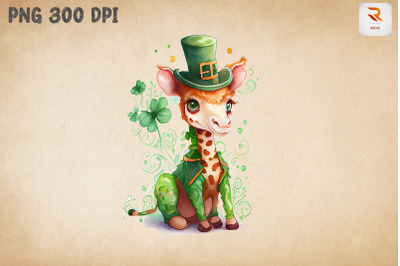 Cute Giraffe Saint Patrick&#039;s Day