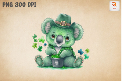 Cute Koala Saint Patrick&#039;s Day