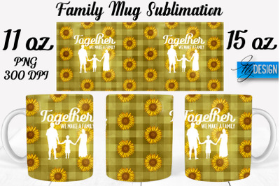 Family Mug Sublimation | Coffee 11 Oz | 15 Oz Mug Sublimation