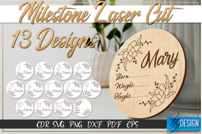 Milestone Laser Cut SVG | Milestone SVG Design | CNC Files