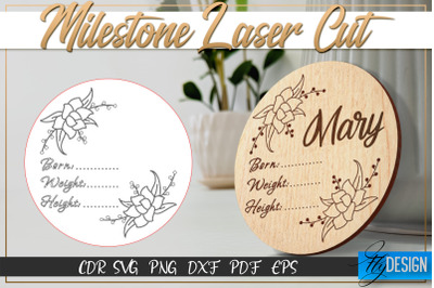 Milestone Laser Cut SVG | Milestone SVG Design | CNC Files