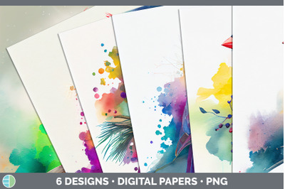 Rainbow Cardinal Backgrounds | Digital Scrapbook Papers