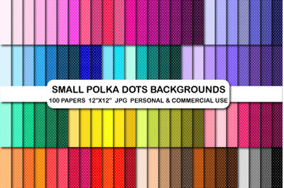 Small Polka Dots Digital Papers Scrapbooking Paper Clipart