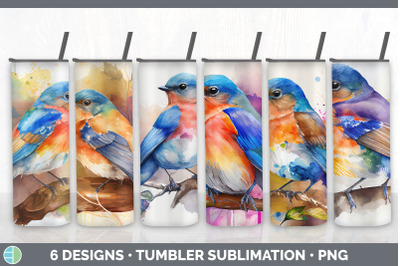 Rainbow Bluebird Tumbler Sublimation Bundle