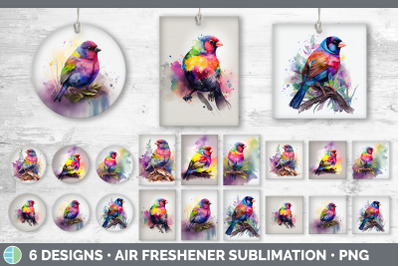 Rainbow Finch Air Freshener | Sublimation Designs Bundle