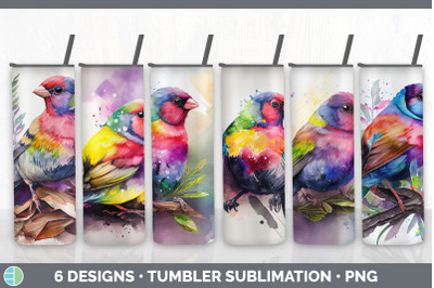 Rainbow Finch Tumbler Sublimation Bundle