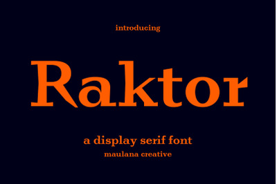 Raktor Serif Display Font