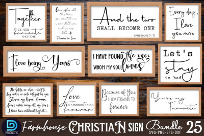 Farmhouse Christian Sign SVG Bundle