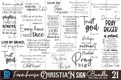 Farmhouse Christian Sign SVG Bundle