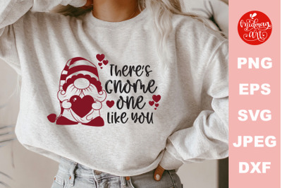 There&#039;s gnome one like you svg, valentines cut file