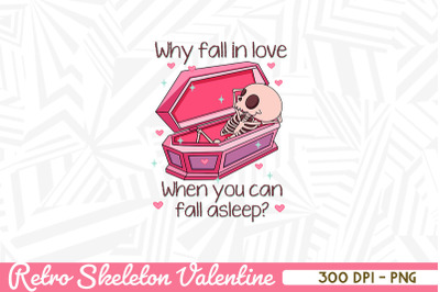 Retro Skeleton Sleep in a Coffin