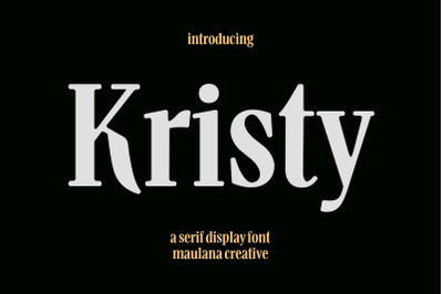 Kristy Serif Display Font