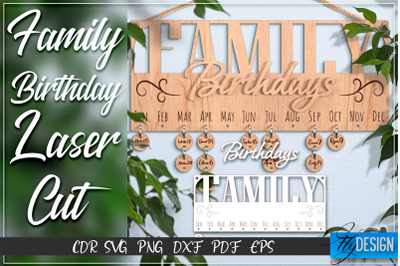 Family Birthday Laser Cut SVG | Family SVG Design | CNC Files