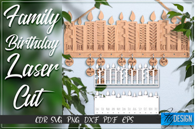 Family Birthday Laser Cut SVG | Family SVG Design | CNC Files