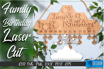Family Birthday Laser Cut SVG | Family SVG Design | CNC Files
